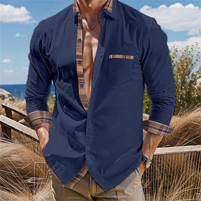 Camisa de tecido macio masculina