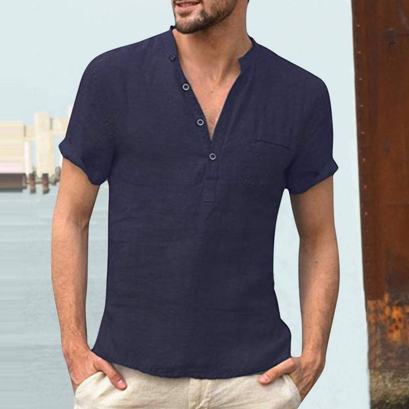 Camisa de Linho Masculino Modelo Triton