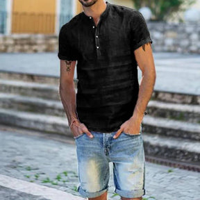 Camisa de Linho Masculina Sleeve