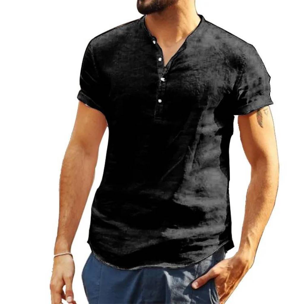 Camisa de Linho Masculina Sleeve